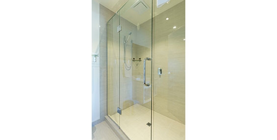 fully tiled bathroom