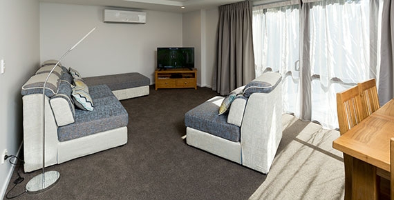 open-plan living area